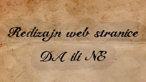 Redizajn web stranica ? Da ili NE